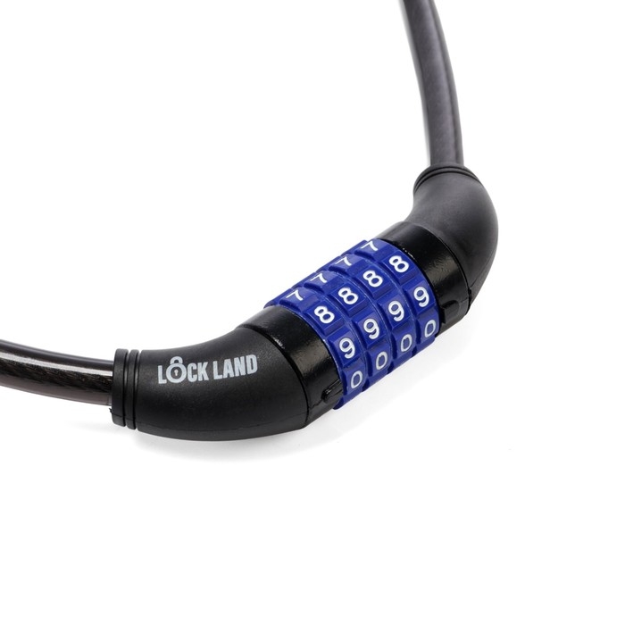 Замок навесной велосипедный LOCKLAND, кодовый, 10х800 мм Замок навесной велосипедный LOCKLAND, кодовый, 10х800 мм