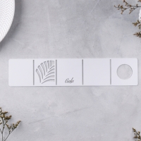 Подсвечник малый "Пальмовый лист" 7х7х7 см, белый