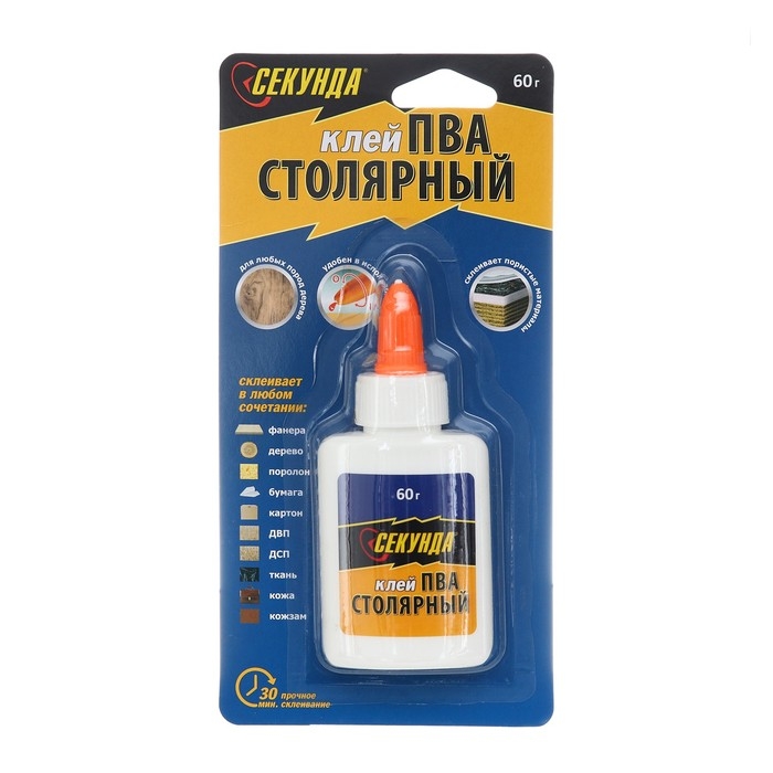 Клей столярный "Секунда", 60 г