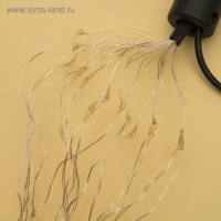 Гирлянда &laquo;Конский хвост&raquo; 15 нитей по 1.5 м, IP20, серебристая нить, 225 LED, свечение белое, 8 режимов, 12 В