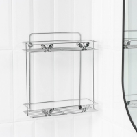 Полка 2-х ярусная Доляна &laquo;Бабочки&raquo;, 28&times;10,5&times;31 см