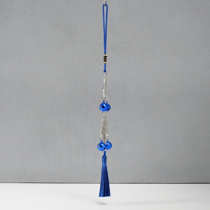 Подвеска от сглаза металл "Руки Фатимы с колокольчиками и кисточкой" 4х33 см