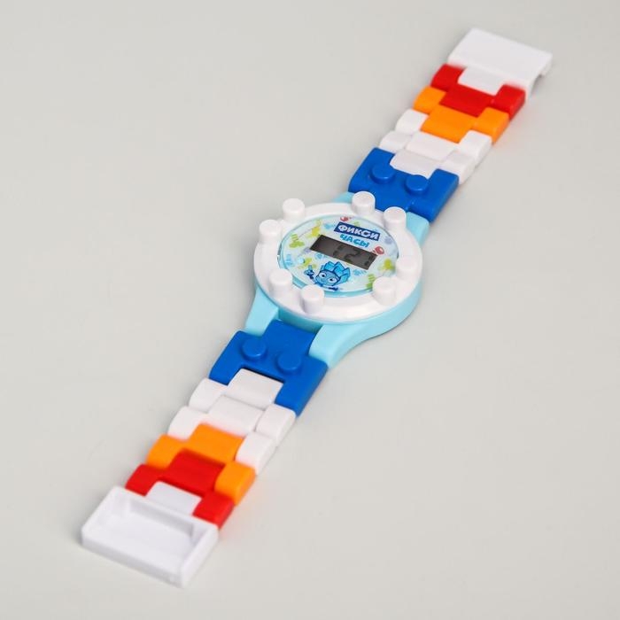 Часы наручные лего, ФИКСИКИ Часы наручные лего, ФИКСИКИ "Нолик", с ремешком-конструктором