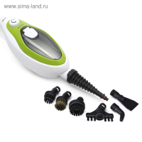 Паровая швабра Kitfort KT-1004-2, 1500 Вт, 350 мл, шнур 4.8 м, бело-зелёная