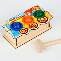 Стучалка-сортер «Паровоз», с молотком, МИКС, шарики: 3 см Стучалка-сортер «Паровоз», с молотком, МИКС, шарики: 3 см