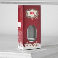 Светодиодная фигура &laquo;Серебристый фонарь со свечками&raquo; 5.5 &times; 13 &times; 5.5 см, пластик, батарейки AG13х3 (в комплекте), свечение тёплое белое