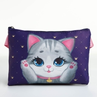 Сумка детская для девочки "Нежная кошечка", эко-кожа, синий, 16х11 см Сумка детская для девочки "Нежная кошечка", эко-кожа, синий, 16х11 см