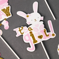 Набор топперов &laquo;С днём рождения, доченька&raquo;, набор 7 шт.