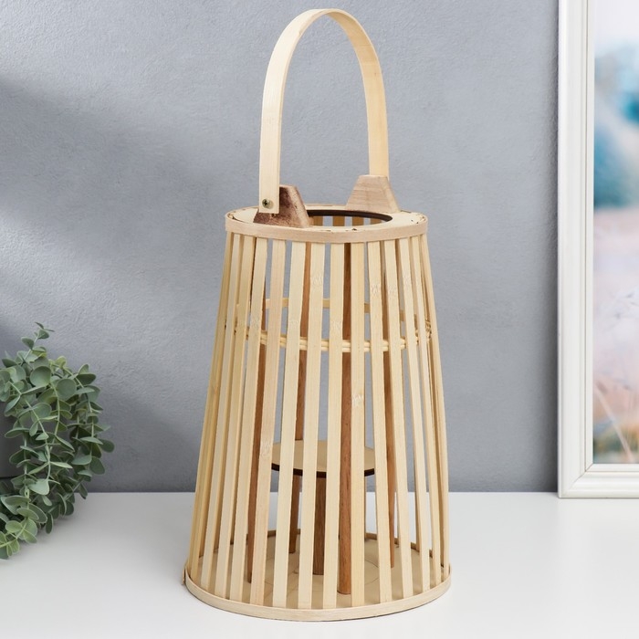 Подсвечник дерево на 1 свечу "Экология" 31х22х22 см