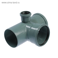 Крестовина канализационная FLEXTRON, 110 х 110 х 50, мм, 87,5&deg;, левая