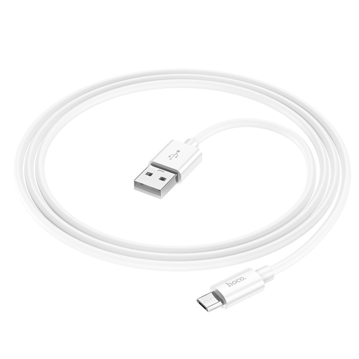 Кабель Hoco X87, MicroUSB - USB, 2.4 А, 1 м, оплётка силикон, белый Кабель Hoco X87, MicroUSB - USB, 2.4 А, 1 м, оплётка силикон, белый