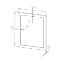 Зеркало &laquo;Турин&raquo;,  настенное 40&times;50 см рама пластик, 30 мм