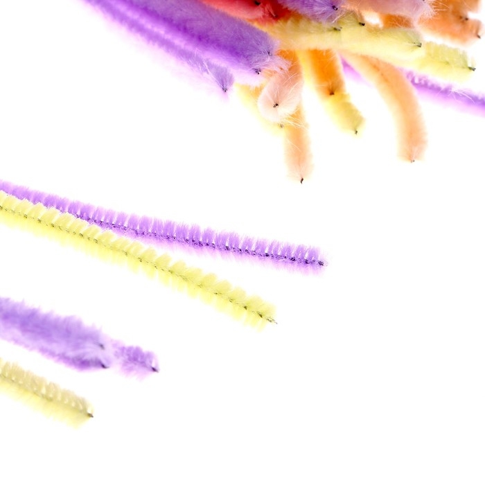 Проволока с ворсом для поделок и декора набор 50 шт., размер 1 шт. &mdash; 0,8 &times; 30 см, цвет МИКС