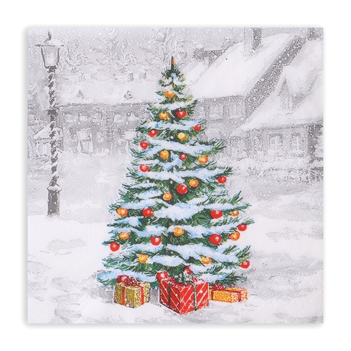 Новогодние салфетки бумажные Pero Prestige «Белая зима», 3 слоя, 33х33 см, 20 шт Новогодние салфетки бумажные Pero Prestige «Белая зима», 3 слоя, 33х33 см, 20 шт