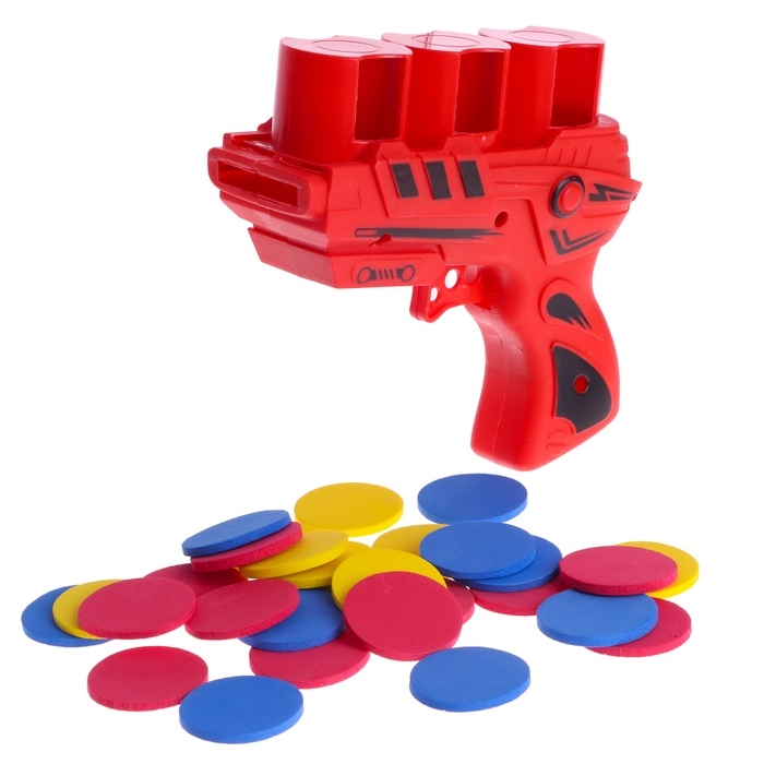 Пистолет &laquo;Молния&raquo;, детский, стреляет дисками, 17 см, цвет МИКС