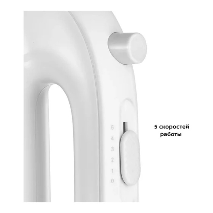 Миксер Kitfort КТ-3446, ручной, 150 Вт, 3 л, 5 скоростей, белый