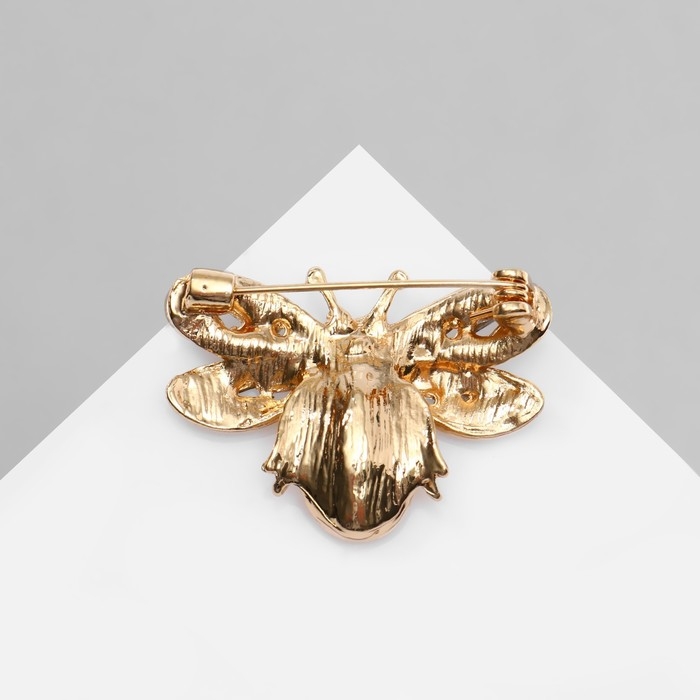 Брошь &laquo;Муха&raquo; тренд, цветная в золоте