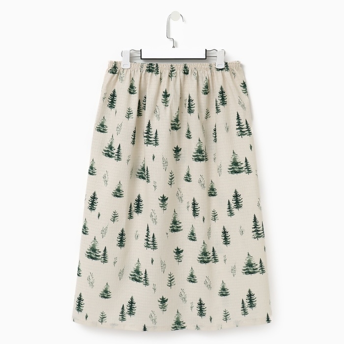 Полотенце для бани "Ёлочки" жен. парео, 80х144 см, хл., ваф. полотно