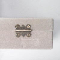 Подставка для украшений &laquo;Шкатулка&raquo; , 7 полос, 3 ячейки, 20&times;15&times;4,5, цвет серый