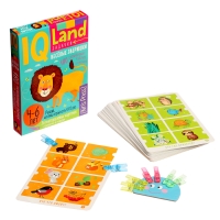 IQ Многоразовые карточки &laquo;Весёлые зверушки&raquo;, с прищепками, 4+