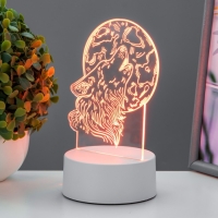 Светильник "Волк" LED белый 12х9,5х16 см RISALUX