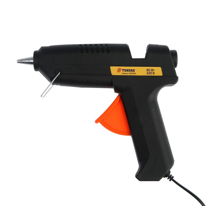 Клеевой пистолет ТУНДРА, 80 Вт, 220 В, 11 мм Клеевой пистолет ТУНДРА, 80 Вт, 220 В, 11 мм