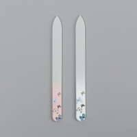 Пилка стеклянная для ногтей &laquo;Бабочки&raquo;, 14 см, в чехле, цвет МИКС