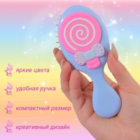 Расчёска - мини массажная, 14 &times; 6 см, рисунок МИКС