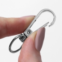 Карабин металлический, 48 × 18 мм / 13 × 2,2 мм, 5 шт, цвет серебряный Карабин металлический, 48 × 18 мм / 13 × 2,2 мм, 5 шт, цвет серебряный