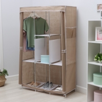 Шкаф тканевый каркасный, складной LaDо́m, 103&times;45&times;165 см, цвет бежевый