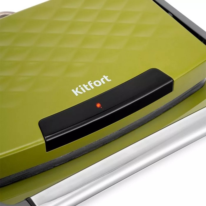 Сэндвичница Kitfort KT-3626, 750 Вт, антипригарное покрытие, зелёная Сэндвичница Kitfort KT-3626, 750 Вт, антипригарное покрытие, зелёная