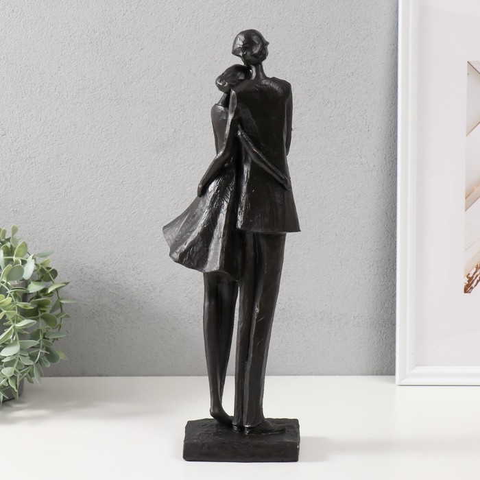 Сувенир полистоун Сувенир полистоун "Мама и дочка" чёрный 40х12х11 см