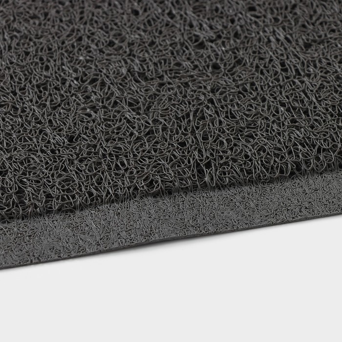 Коврик придверный Доляна Welcome, с окантовкой, 38&times;58 см, цвет серый