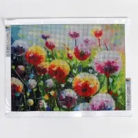 Алмазная вышивка полное заполнение "Полевые цветы", 30*40 см, на холсте