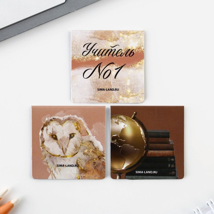 Подарочный набор &laquo;Золотому учителю&raquo;: ежедневник А5, 80 листов, ручка, стикеры, термостакан 350 мл и магнитные закладки