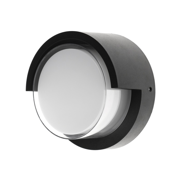 Светильник фасадный &laquo;Сити&raquo;, FSD-048, 10 Вт, 3000К, круг, IP65, 220 В, пластик, черный