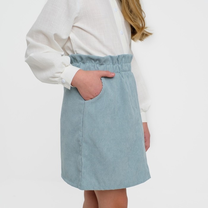 Юбка детская KAFTAN Юбка детская KAFTAN "Velvet", р. 34 (122-128), серо-голубой