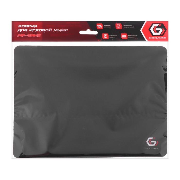 Коврик для мыши Gembird MP-GAME14, размеры 250х200х3 мм, черный Коврик для мыши Gembird MP-GAME14, размеры 250х200х3 мм, черный