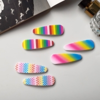 Невидимка для волос "Герти" (набор 6 шт) лето переливы, 5,5 см Невидимка для волос "Герти" (набор 6 шт) лето переливы, 5,5 см