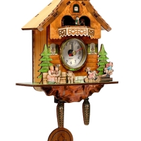 Часы настенные с кукушкой &laquo;Семейный очаг&raquo;, плавный ход, 23.5&times;12.8&times;5.5 см