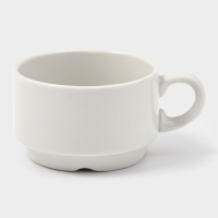 Чашка фарфорвая &laquo;Белая&raquo;, 170 мл, d=8,3 см, штабелируемая