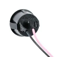 Выключатель клавишный с фиксацией, d=2 см, провод 10 см, красный