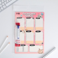 Расписание уроков «Милые кошечки» А4, многоразовое магнитное с маркером Расписание уроков «Милые кошечки» А4, многоразовое магнитное с маркером