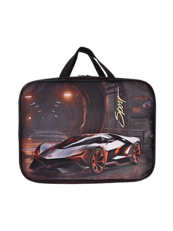 Папка с ручками текстильная А4, 350&times;270&times;80 мм, Stavia &laquo;Машина&raquo;