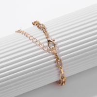 Браслет металл &laquo;Улыбнись&raquo;, цвет золото, 19 размер