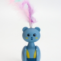 Игрушка-неваляшка с пером под лакомство, 11 х 6 см, Микс цветов Игрушка-неваляшка с пером под лакомство, 11 х 6 см, Микс цветов