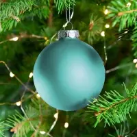 Елочный шар Finery Matt, 8 см, матовый бирюзовый