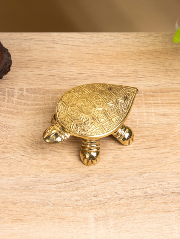 Сувенир-шкатулка "Черепаха в ромбики" латунь 10х6х3 см