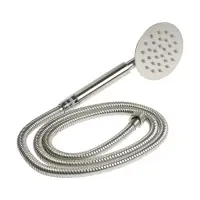 Смеситель для ванны ZEIN Z3731, двухвентильный, излив 33 см, лейка, шланг, сатин