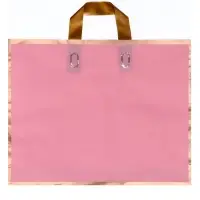 Пакет с петлевой ручкой розовый 40 х 31 х 8 см 80 мкм